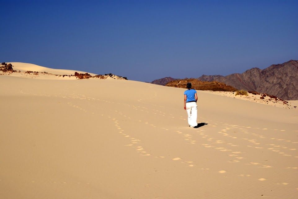 Walking in the desert