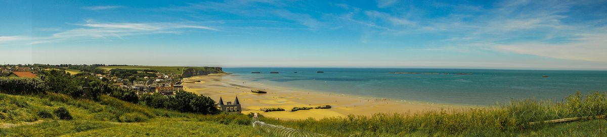 panoramique d'une des plages du debarquement