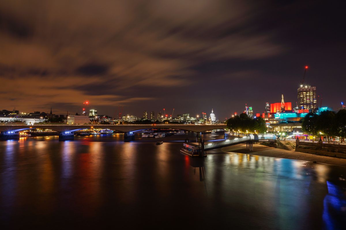 London at night