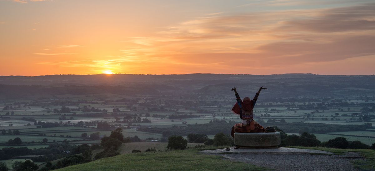 Sunrise at Glastonbury Tor