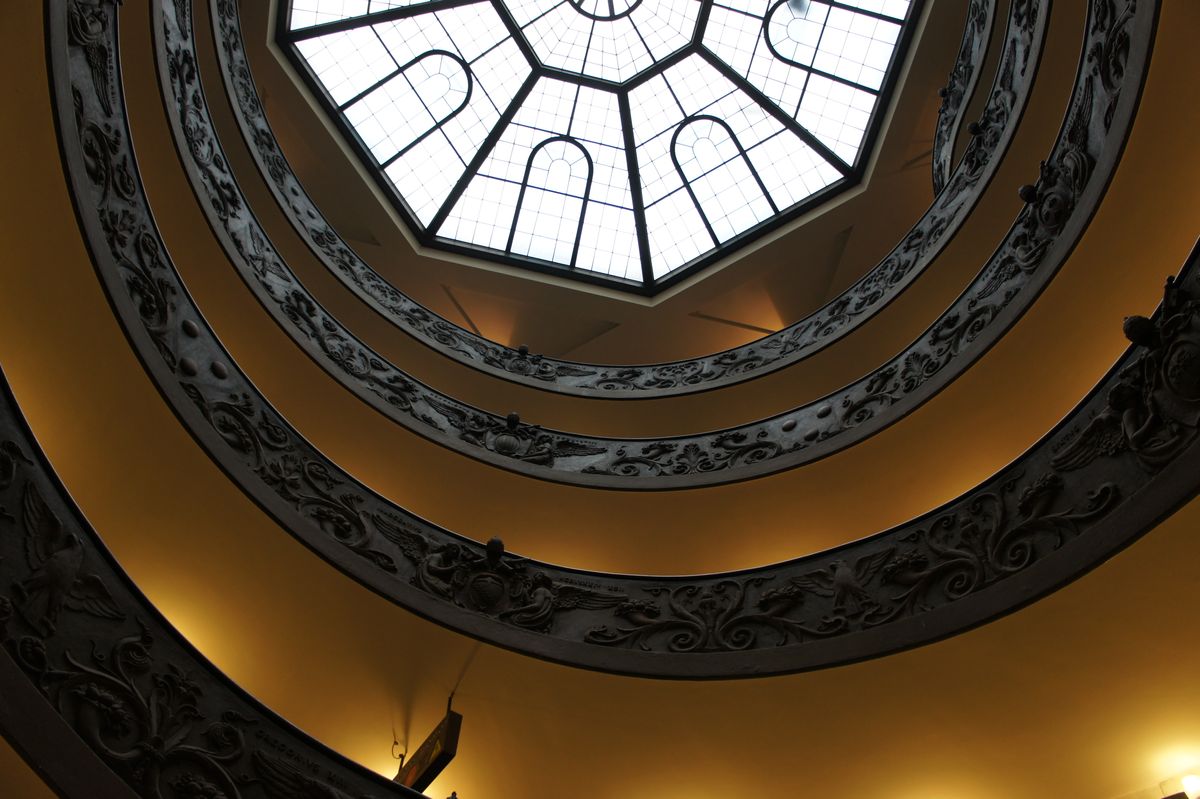 Bramante stairs from Musei Vaticani in Roma