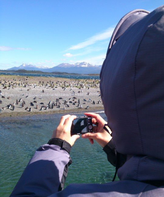 Taking a memory close to Perito Moreno Glaciar