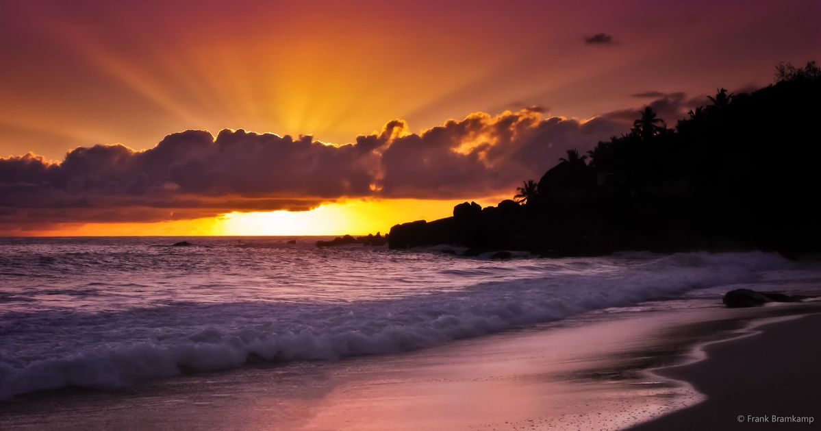 Sonnenuntergang auf Mahe, Seychellen